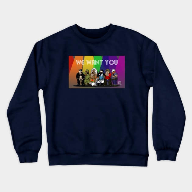 Village Fluffies Want You! Crewneck Sweatshirt by BEarMUSEMENT